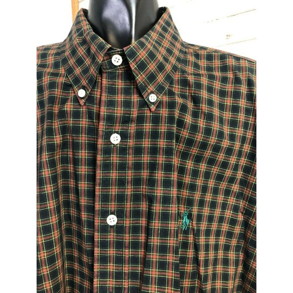 Ralph Lauren Men's XL Multicolor Plaid Button-Down Shirt 100% Cotton Long Sleeve - Picture 2 of 5